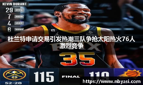 杜兰特申请交易引发热潮三队争抢太阳热火76人激烈竞争